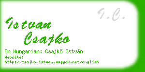 istvan csajko business card