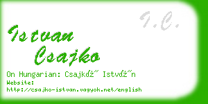 istvan csajko business card